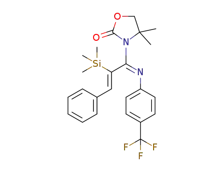 (1E,2Z)-3-{1-[(p-trifluoromethylphenyl)imino]-2-(trimethylsilyl)-3-phenyl-2-propenyl}-4,4-dimethyl-1,3-oxazolidine-2-one