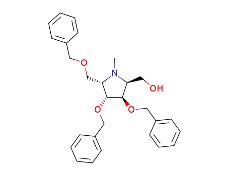 (2S,3R,4R,5S)-3,4-bis(benzyloxy)-5-(benzyloxymethyl)-2-(hydroxymethyl)-N-methylpyrrolidine