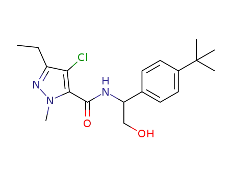 N-(1-(4-(tert-butyl)phenyl)-2-hydroxyethyl)-4-chloro-3-ethyl-1-methyl-1H-pyrazole-5-carboxamide