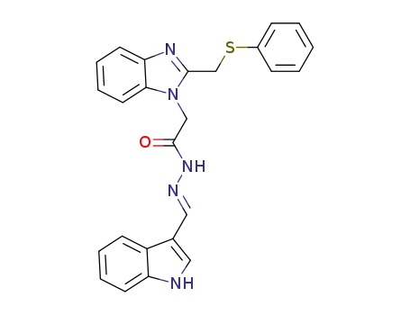 N'-((1H-indol-3-yl)methylene)-2-(2-(phenylthiomethyl)-1H-benzo[d]imidazol-1-yl)acetohydrazide