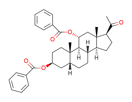 Molecular Structure of 1312468-70-4 (3β,11α-dibenzoyloxy-5β-pregnan-20-one)