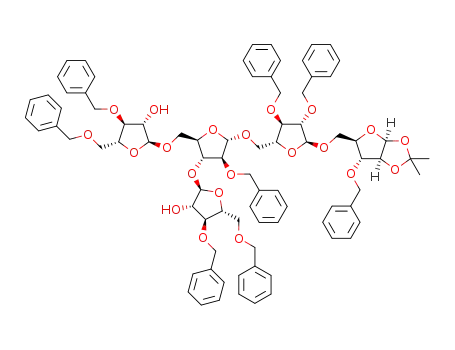3,5-di-O-benzyl-α-D-arabinofuranosyl-(1->5)-(3,5-di-O-benzyl-α-D-arabinofuranosyl)-(1->3)-2-O-benzyl-α-D-arabinofuranosyl-(1->5)-2,3-di-O-benzyl-α-D-arabinofuranosyl-(1->5)-3-O-benzyl-1,2-O-isopropylidene-β-D-arabinofuranose