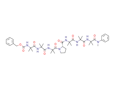 N-[benzyloxycarbonyl]-2-methylalanyl-2-methylalanyl-2-methylalanyl-L-prolyl-2-methylalanyl-2-methylalanyl-2-methylalanine-N-methyl-N-phenylamide