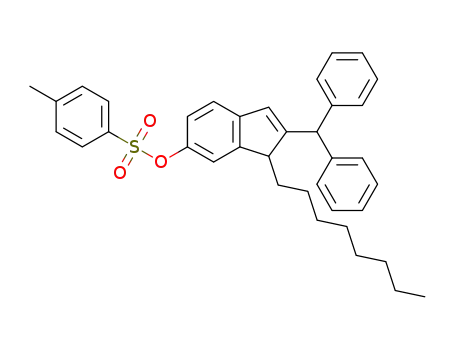 2-benzhydryl-3-octyl-3H-inden-5-yl-4-methylbenzenesulfonate