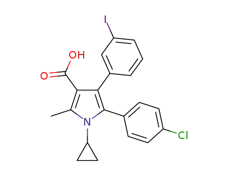 5-(4-chlorophenyl)-1-cyclopropyl-4-(3-iodophenyl)-2-methyl-1H-pyrrole-3-carboxylic acid