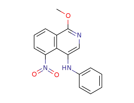Molecular Structure of 1269762-02-8 (1-methoxy-5-nitro-4-phenylaminoisoquinoline)