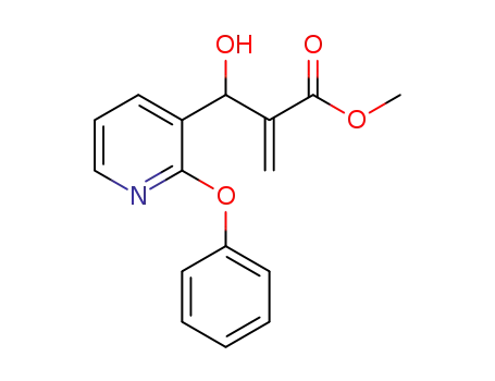 Molecular Structure of 1290052-92-4 (methyl 3-hydroxy-2-methylene-3-[(2-phenoxy)pyridin-3-yl]propanoate)