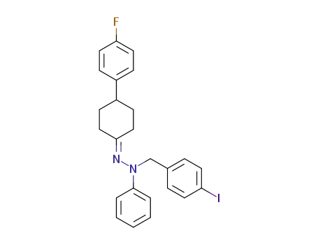 2-(4-(4-fluorophenyl)cyclohexylidene)-1-(4-iodobenzyl)-1-phenylhydrazine