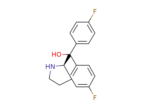 Molecular Structure of 1198225-48-7 ((R)-α,α-Bis(4-fluorophenyl)-2-pyrrolidineMethanol)