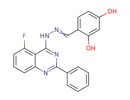 N-(5-fluoro-2-phenylquinazolin-4-yl)-N'(4 hydroxysalicylidene)hydrazine