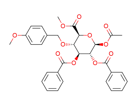 methyl 1-O-acetyl-2,3-di-O-benzoyl-4-O-p-methoxybenzyl-β-D-glucuronate