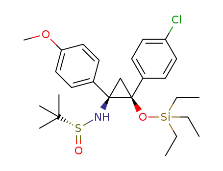 (R(S))-N-[(1R,2S)-1-(4-methoxyphenyl)-2-(4-chlorophenyl)-2-(triethylsilyloxy)cyclopropyl]-2-methylpropane-2-sulfinamide