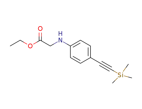Molecular Structure of 1361147-63-8 (N-((4-trimethylsilylethynyl)phenyl)glycine ethyl ester)