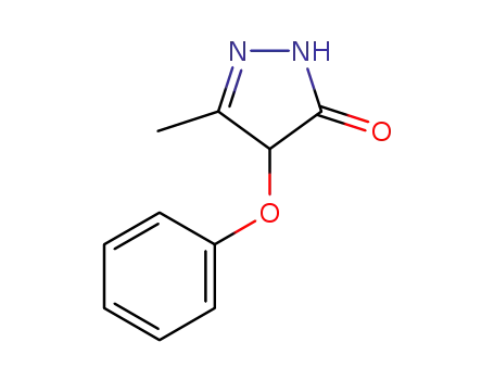 Molecular Structure of 289655-92-1 (3-methyl-4-phenoxy-1H-pyrazol-5(4H)-one)