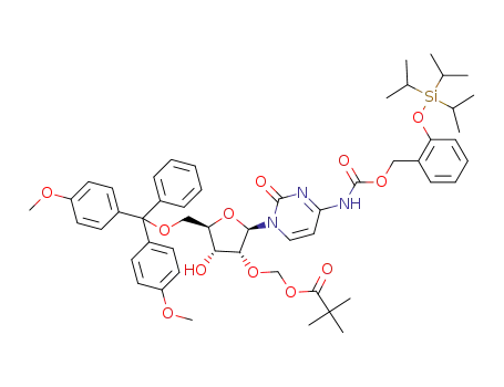N<sub>4</sub>-{{{2-[(triisopropylsilyl)oxy]benzyl}oxy}carbonyl}-5'-O-(4,4'-dimethoxytrityl)-2'-O-pivaloyloxymethyl-cytidine