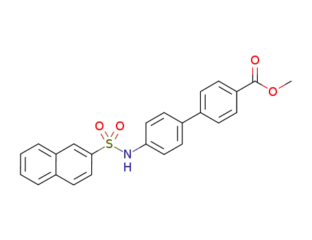 Molecular Structure of 1360630-52-9 (methyl 4'-(naphthalene-2-sulfonamido)biphenyl-4-carboxylate)
