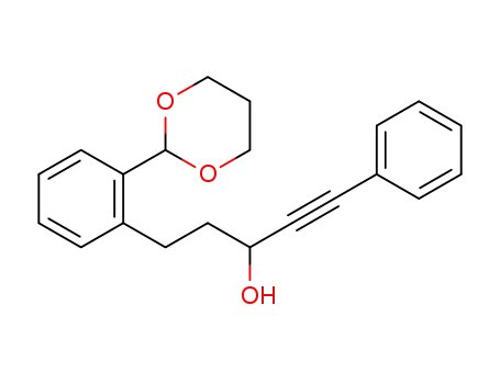 5-[2-(1,3-dioxan-2-yl)phenyl]-1-phenylpent-1-yn-3-ol