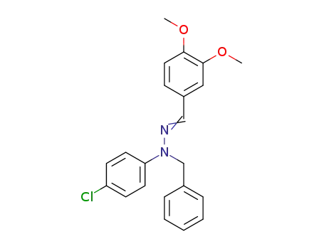 Molecular Structure of 1310486-61-3 (1-(3,4-dimethoxybenzylidene)-2-benzyl-2-(4-chlorophenyl)hydrazine)
