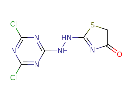 2-[2-(4,6-dichloro-1,3,5-triazin-2-yl)hydrazino]-1,3-thiazol-4-one