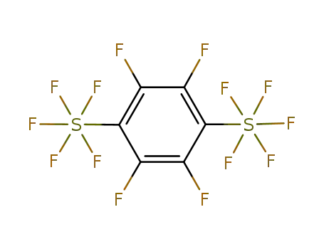 Molecular Structure of 1219501-60-6 (1,4-Bis(pentafluorothio)perfluorobenzene)