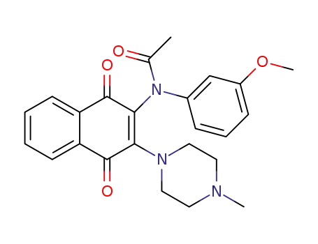 N-(3-methoxyphenyl)-N-[3-(4-methylpiperazin-1-yl)-1,4-dioxo-1,4-dihydronaphthalen-2-yl]acetamide
