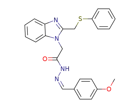 N'-(4-methoxybenzylidene)-2-(2-(phenylthiomethyl)-1H-benzo[d]imidazol-1-yl)acetohydrazide