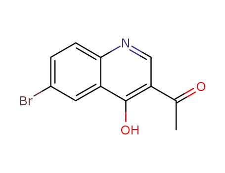 Molecular Structure of 99867-16-0 (3-Acetyl-6-broMoquinolin-4(1H)-one)