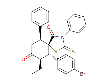 (5S,6S,7R,10S)-6-(4-bromophenyl)-7-ethyl-3,10-diphenyl-2-thioxo-1-thia-3-azaspiro[4.5]decane-4,8-dione