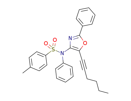 N-(5-(hex-1-yn-1-yl)-2-phenyloxazol-4-yl)-4-methyl-N-phenylbenzenesulfonamide
