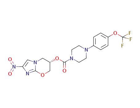 (6S)-2-nitro-6,7-dihydro-5H-imidazo[2,1-b][1,3]oxazin-6-yl 4-[4-(trifluoromethoxy)phenyl]-piperazine-1-carboxylate