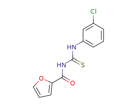 Molecular Structure of 82366-75-4 (2-Furancarboxamide, N-[[(3-chlorophenyl)amino]thioxomethyl]-)