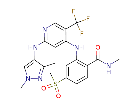 2-[[2-[(1,3-dimethylpyrazol-4-yl)amino]-5-(trifluoromethyl)-4-pyridyl]amino]-N-methyl-4-methylsulfonyl-benzamide