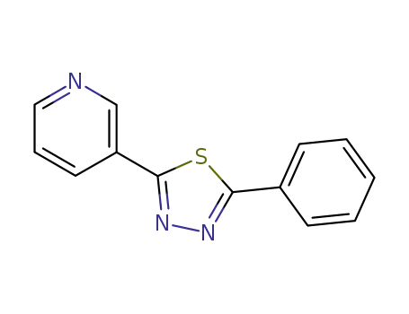 Molecular Structure of 15311-10-1 (3-(5-phenyl-1,3,4-thiadiazol-2-yl)pyridine)