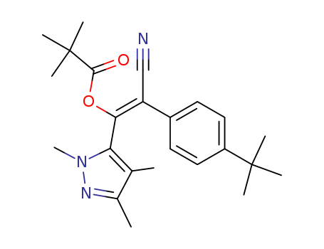 (E)-2-(4-tert-butylphenyl)-2-cyano-1-(1,3,4-trimethylpyrazol-5-yl)vinyl 2,2-dimethylpropionate