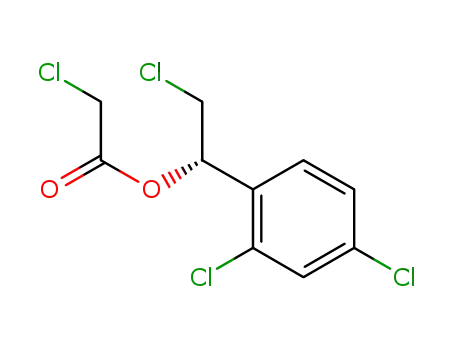 Molecular Structure of 1278521-19-9 ((S)-2-chloro-1-(2,4-dichlorophenyl)ethyl chloroacetate)