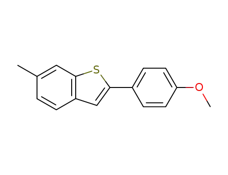 Molecular Structure of 185414-71-5 (Benzo[b]thiophene, 2-(4-methoxyphenyl)-6-methyl-)