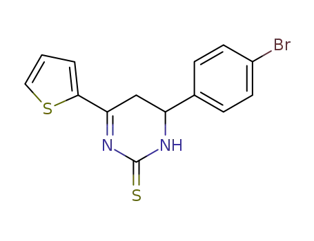 6-(4-bromophenyl)-4-(thiophen-2-yl)-5,6-dihydropyrimidin-2(1H)-thione