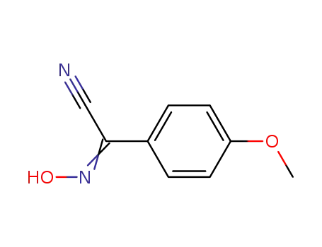 Molecular Structure of 76104-14-8 ((Z,E)-2-(HYDROXYIMINO)-2-(4-METHOXYPHENYL)ACETONITRILE)