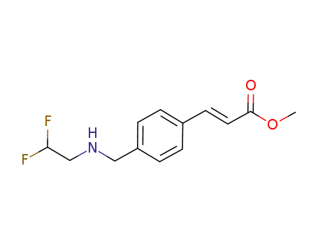Molecular Structure of 1312891-70-5 ((E)-3-{4-[(2,2-difluoroethylamino)methyl]phenyl}acrylic acid methyl ester)