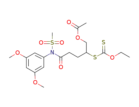 dithiocarbonic acid S-{1-(acetoxymethyl)-4-[methanesulfonyl(3,5-dimethoxyphenyl)amino]-4-oxobutyl} ester O-ethyl ester