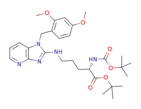 tert-butyl (S)-2-(tert-butoxycarbonylamino)-5-[1-(2,4-dimethoxybenzyl)-1H-imidazo[4,5-b]pyridin-2-ylamino]pentanoate
