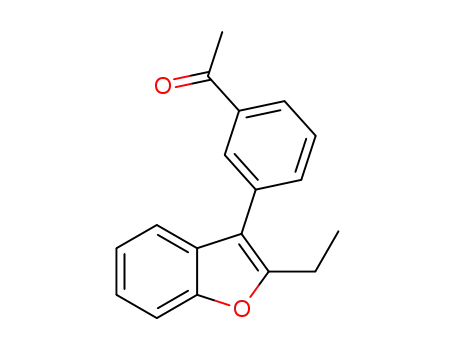 Molecular Structure of 1227008-67-4 (1-[3-(2-ethylbenzofuran-3-yl)phenyl]ethanone)