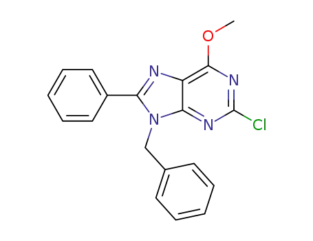 9-benzyl-2-chloro-6-methoxy-8-phenyl-9H-purine
