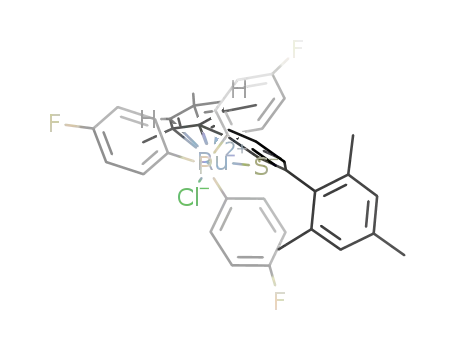 [2,6-η6:η1-bis(2,4,6-trimethylphenyl)phenylthiolato]chlorido[tris(4-fluorophenyl)phosphine]ruthenium(II)