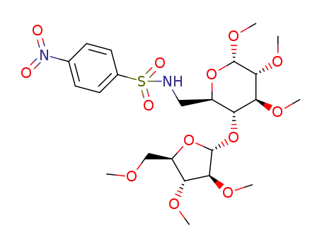 methyl 2,3,5-tri-O-methyl-α-D-arabinofuranosyl(1->4)-6-deoxy-2,3-di-O-methyl-6-(4-nitrophenylsulfonylamino)-α-D-glucopyranoside