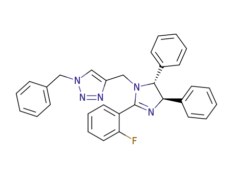 (4R,5R)-1-benzyl-5-((2-(2-fluorophenyl)-4,5-diphenyl-4,5-dihydro-1H-imidazol-1-yl)methyl)-1H-1,2,3-triazole