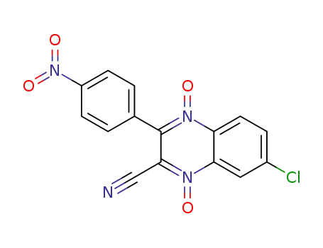 Molecular Structure of 1426916-87-1 (7-chloro-3-(4-nitrophenyl)quinoxaline-2-carbonitrile-1,4-dioxide)