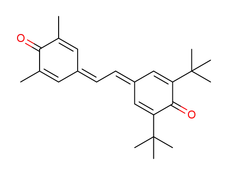 Molecular Structure of 140681-19-2 (2,5-Cyclohexadien-1-one,
2,6-bis(1,1-dimethylethyl)-4-[(3,5-dimethyl-4-oxo-2,5-cyclohexadien-1-yl
idene)ethylidene]-)