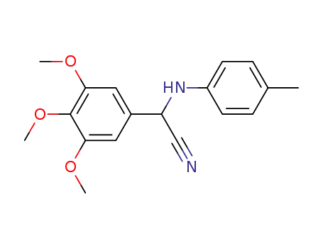 Molecular Structure of 1339886-00-8 (2-[N-(4-methylanilino)]-2-(3,4,5-trimethoxyphenyl)acetonitrile)