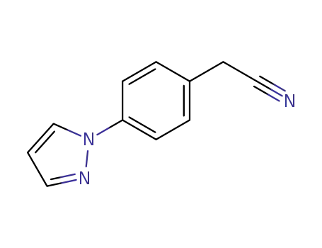 Molecular Structure of 143426-55-5 (4-(1H-PYRAZOL-1-YL)PHENYL]ACETONITRILE)